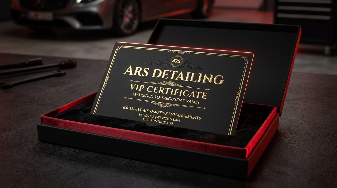 Подарочный сертификат на детейлинг Бишкек — ARS Detailing Studio